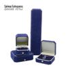 Octagonal Velvet Wedding Jewelry Box for Rings, Necklaces, and Earrings