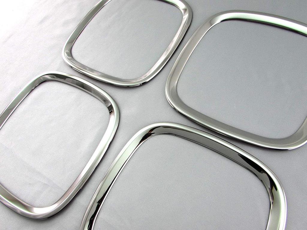 BRIGHTZ Custom JH3 JH4 Super Mirror Stainless Steel Plated Door Speaker Ring 4PC JH H3 H4 3 4 Custom N WGN NWGN N Wagon N Wagon N Wagon N WGN N-WGN