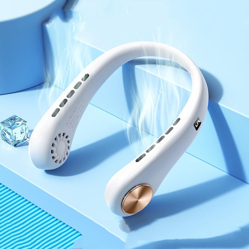 New Mini Neck Fan Portable Bladeless Hanging Neck Rechargeable Air Cooler Hanging Convenient Outdoor Mini Summer Sports Fans