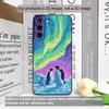 Creative Art Starry Sky Penguin Oil Painting Phone Case for Samsung Galaxy S26 S25 S24+ S23 Ultra S22 Plus S21 FE S20 Soft Cover