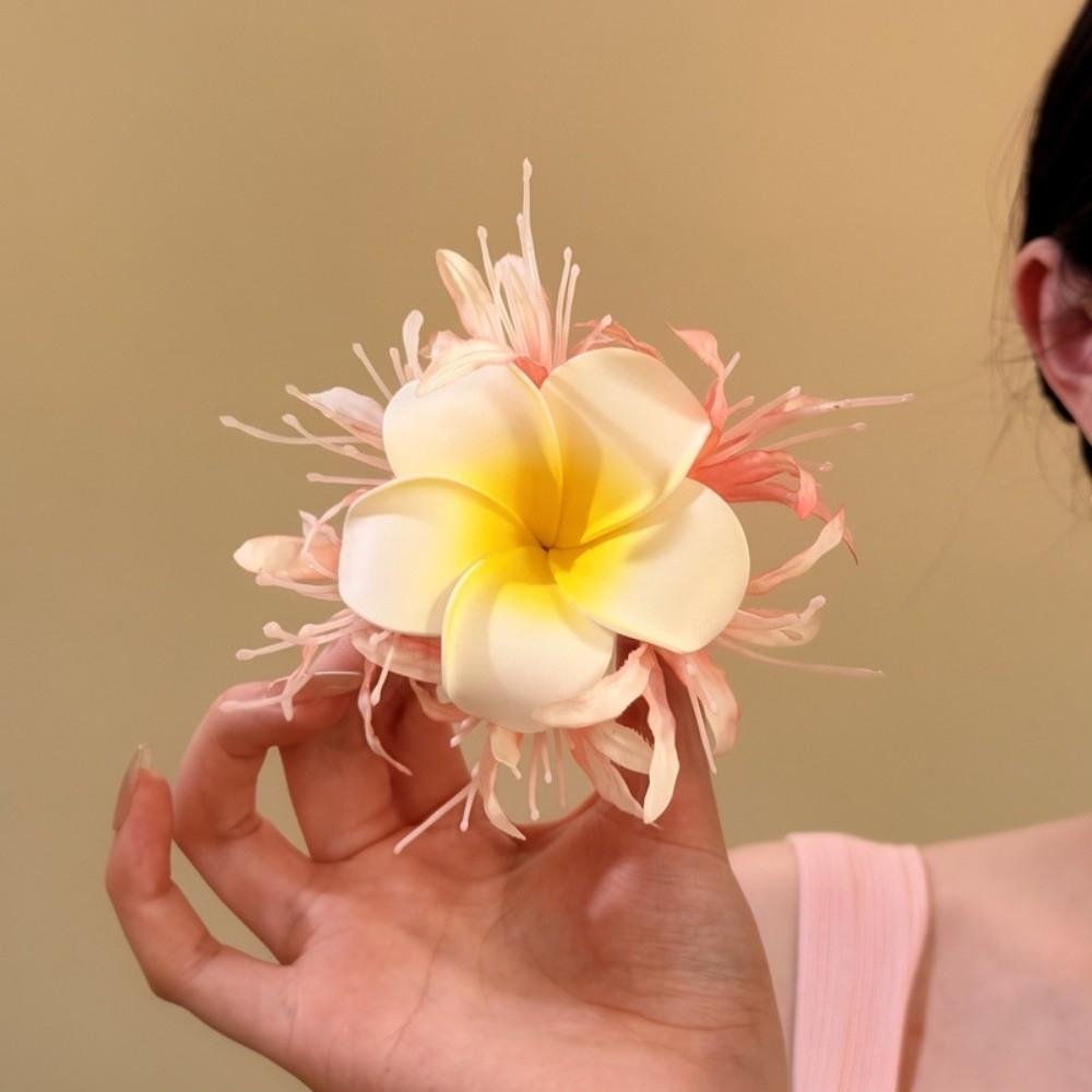 Vintage Egg Flower Duckbill Clip Fresh Floral Headwear  Vacation Style Style F