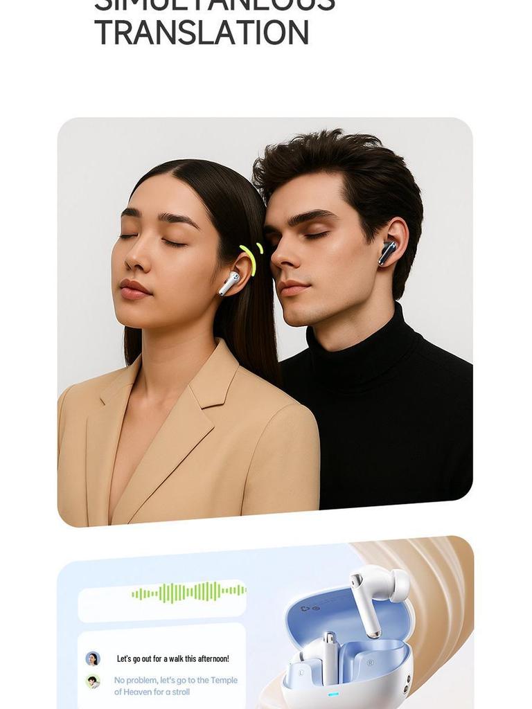 Xiao Du T200 True Wireless Sports Bluetooth Headphones with Active Noise Cancellation and Simultaneous Translation.