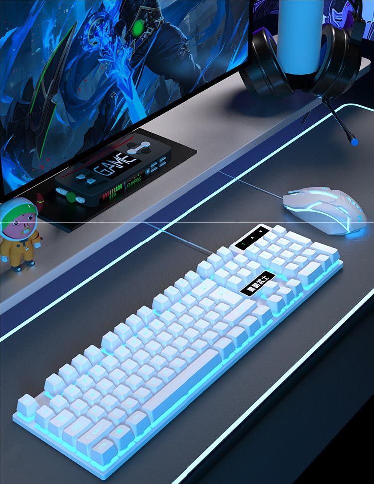 USB Wired Mechanical Keyboard & Mouse Set for Desktop/Laptop Gaming