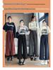 Real Shot 2026 Autumn/Winter Women's Plus Velvet High-Waisted Cropped Woolen Trousers - Straight, Narrow, or Wide Leg Styles