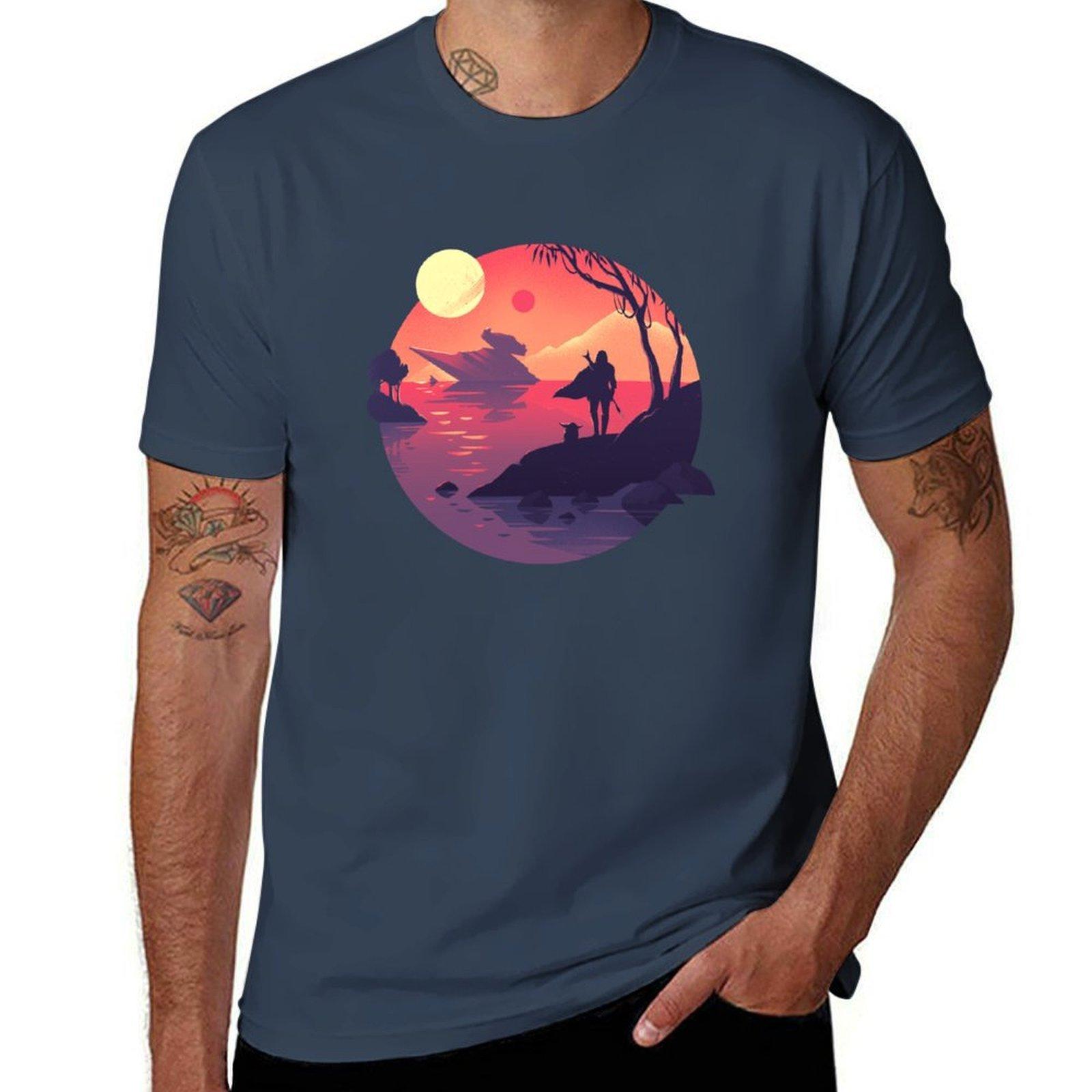 Galaxy Friendship In Purple Tshirt Fashion Pattern Printed Tee Shirt S