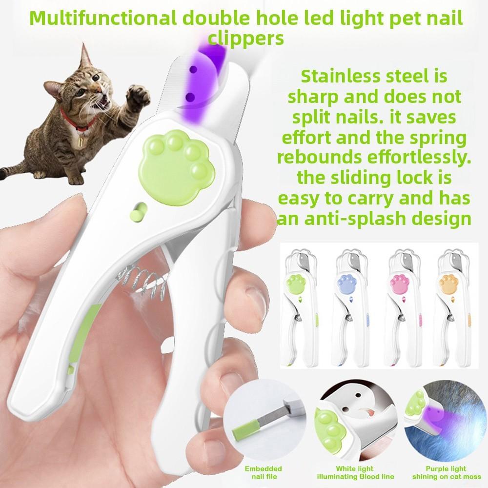 LED Light Dog Nail Cutter Portable Pet Claw Trimmer New Cat Nail Clippers  Pet Supplies