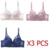 Plus Size 80B-105D Women Embroidery Bra Anti-sag Gathered Bra Underwire Breathing Adjustable Bra Push-up Bras