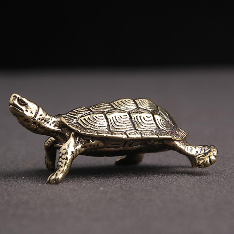 Retro Brass Longevity Tortoise Desktop Ornaments Copper Animal Craft Decorations