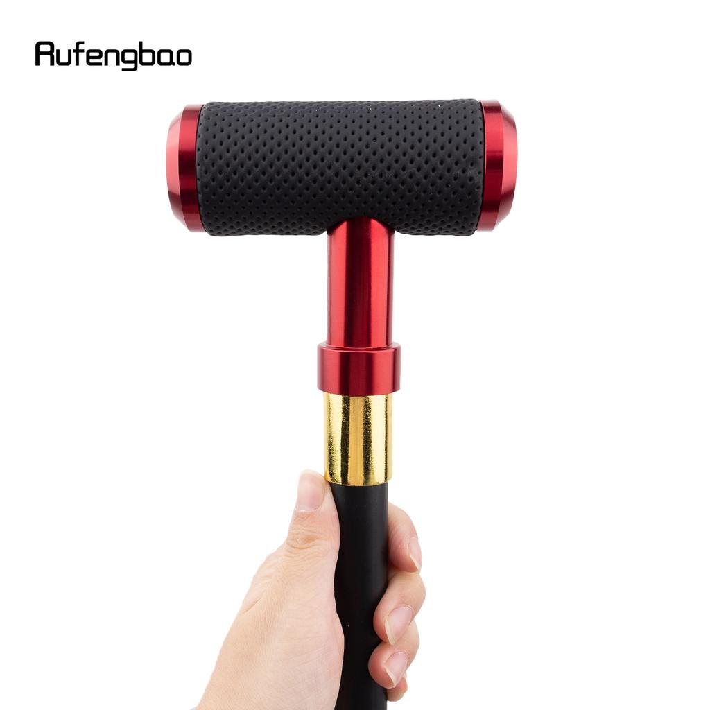 Red Leather Cylinder Silver Walking Cane Fashion Decorative Walking Stick Gentleman Elegant Cosplay Cane Crosier 94cm