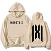 Koreanische Boyband MONSTAX The X Hoodies Herbst Fleece Langarm Damen Sweatshirts Lässiger Mode Street Style Sudaderas Damen