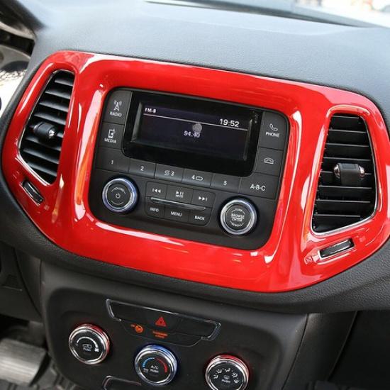 3.5  Dashboard GPS Navigation Panel Frame Covers For Jeep Compass 2017+
