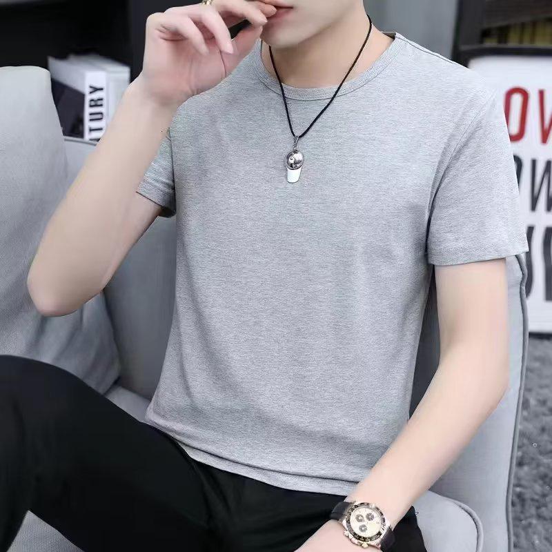 Men's Slim Fit Pure White Short Sleeve T-Shirt