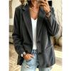 Women S Vintage Corduroy Blazer Casual Long Sleeve Autumn Winter