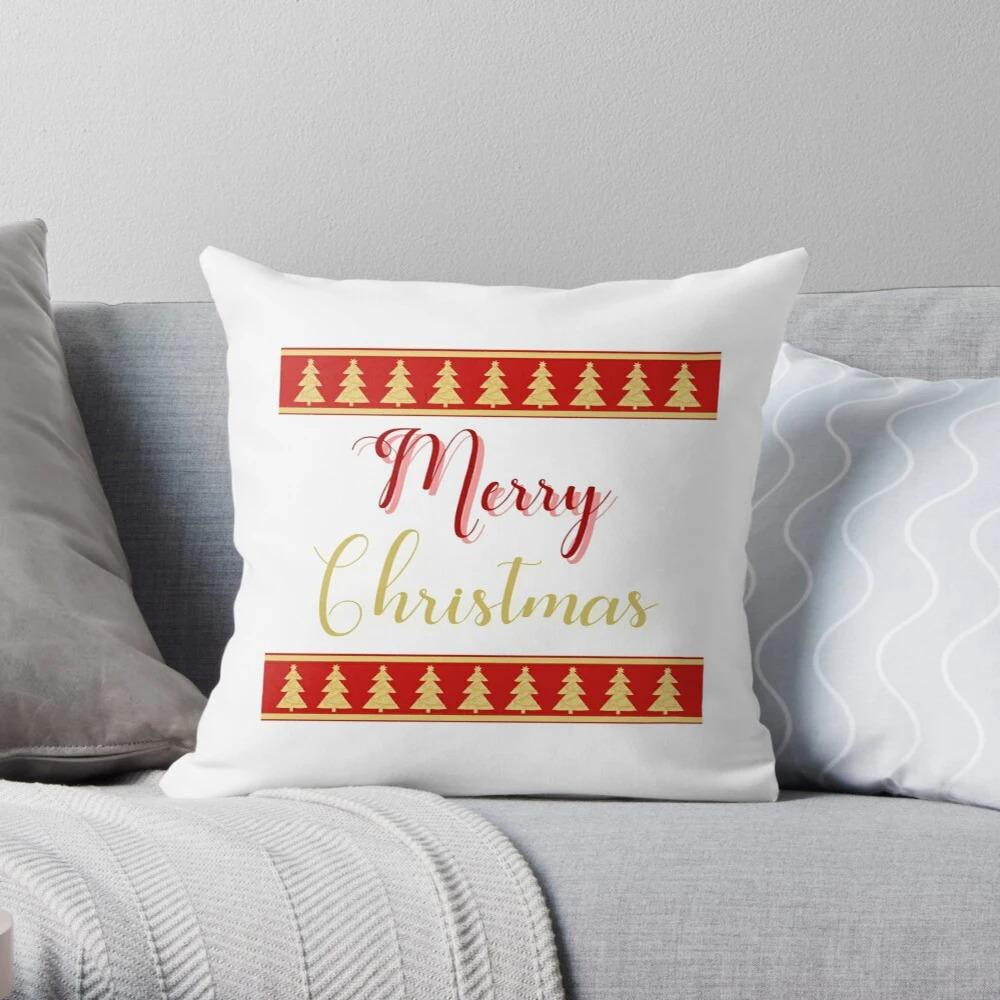 Merry Christmas Decoration Home Pillowcase Cushion Cover Autumn 45X45Cm Living Room Sofa Bed Pillowcase