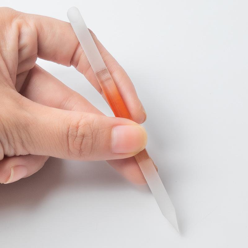 Iron Box Two Pieces Frosted Crystal Rod Nano Glass Nail File Multi-Directional Nail Grinding Tool
