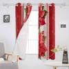 Weihnachtsbaum Blumen Verdunkelungsvorhänge für Wohnzimmer Schlafzimmer Fensterbehandlung Jalousien Vorhänge