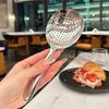 Short Handle Large Round Stainless Steel Spoon - Heat Resistant Multipurpose Kitchen Ladle for Soup, Rice,Pasta with Drain Holes
