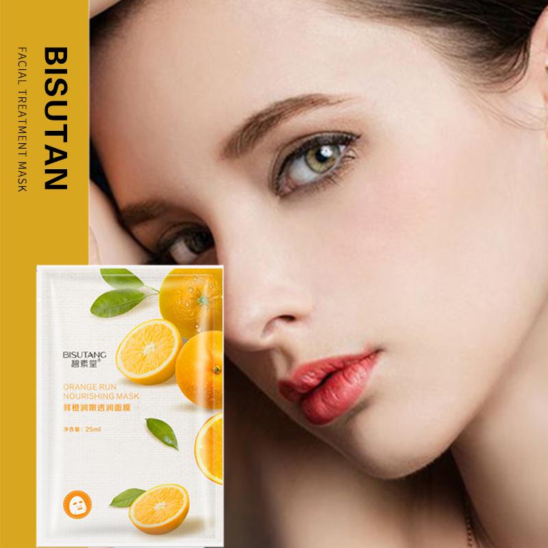 3 Piece Fresh Orange Aloe Rice Pomegranate Bamboo Rose Green Tea Honey Moisturizing Mask Oil-control Whitening Wrapped Mask Skin Care