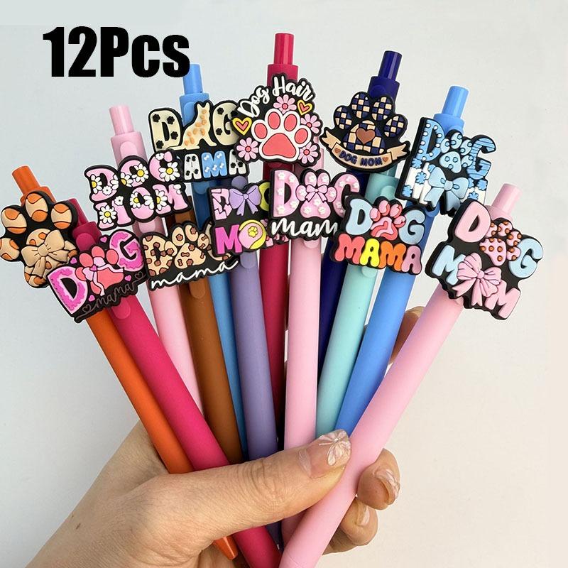 

10Pcs Creative Candy Color Soft Cartoon Ballpoint 0.7mm Cute Retractable Pen Creative Holiday Gift Pen Ballpoint Pen, Random Style Random style 10Pcs