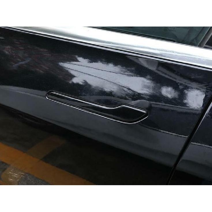 Gloss Black Exterior Side Door Handle Cover Trim Fit For Tesla Model 3 2017-21