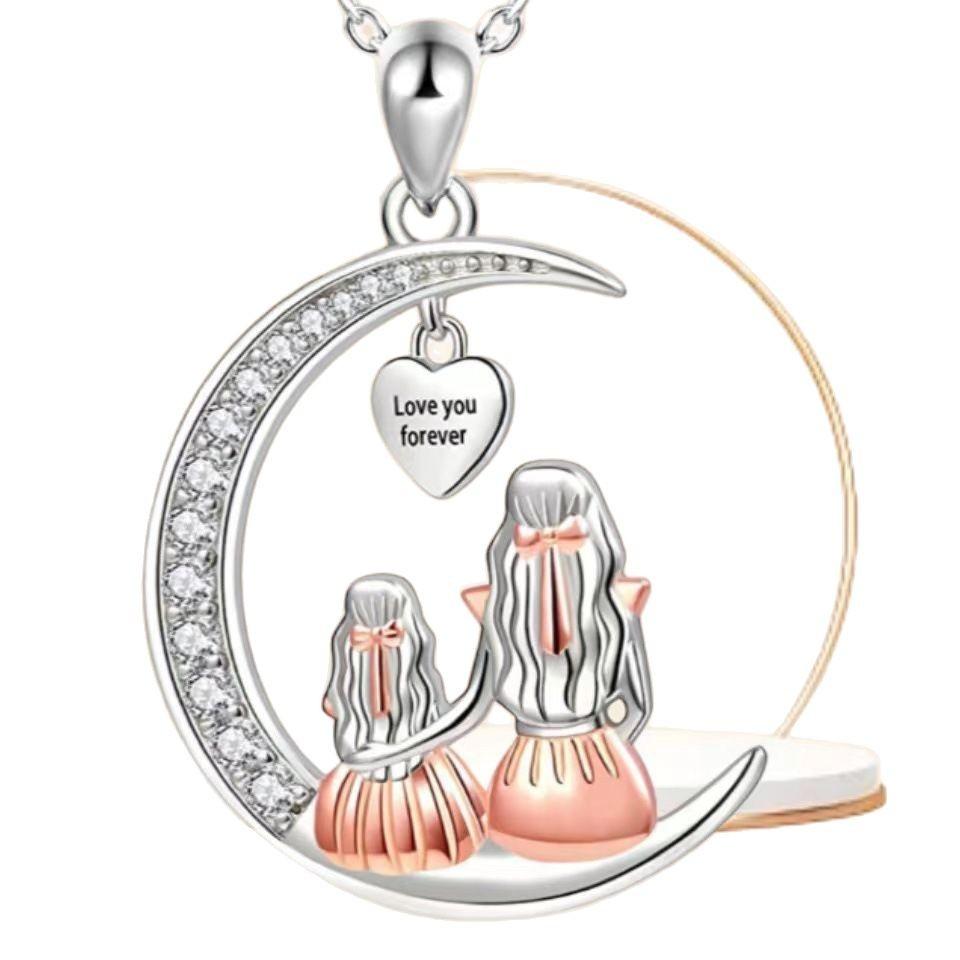 Ladies' Fashionable and Minimalist Moon Necklace