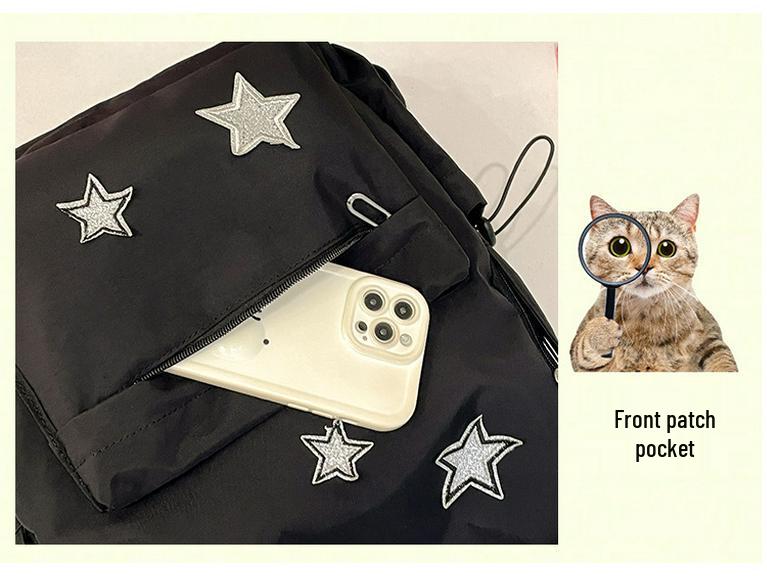 Rucsac Stil Colegiu pentru Femei - Design Stea Japonez & Coreean pentru Studenți