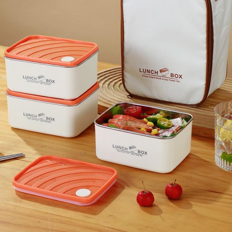 Cutie Bento Izolată 600ml Cutie de Prânz Removabilă cu Tacâmuri Pentru Studenți Bol de Supă din Oțel Inoxidabil cu Capac Depozitare Alimente