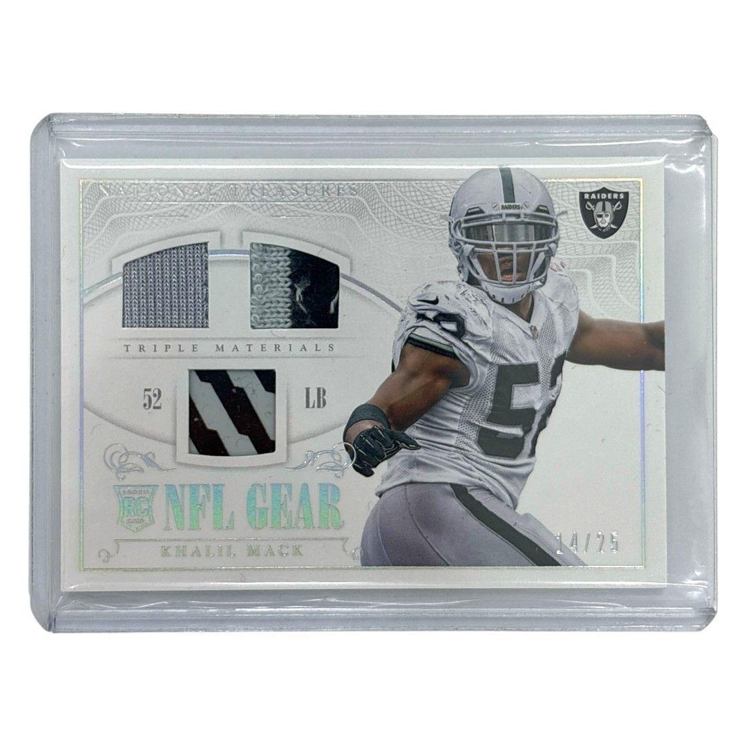 Used PANINI NFL Card NATIONAL TREASURES KHALIL MACK RAIDERS 14/25 #RGD-KM Free Shipping Used IT1