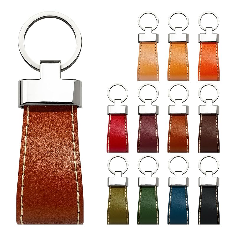 

[Trend SS] genuine leather tochigi leather smart key ring key ring men s ladies double ring key key genuine leather key ring bag charm cowhide leather