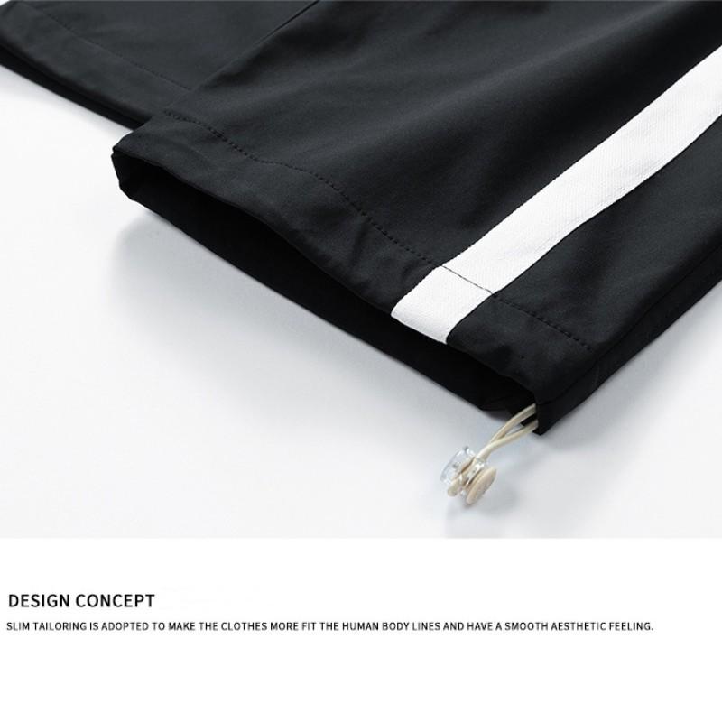 Japanese Overalls Men's Summer Splicing Waterproof Sports Pants New Casual Flat Pants