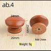Solid Paulownia Wood Round Drawer & Cabinet Handle