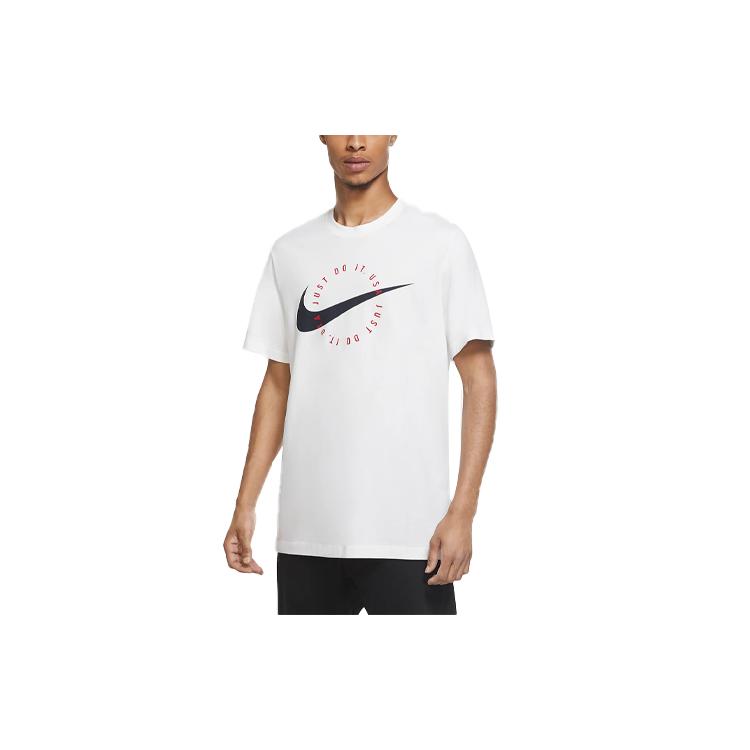 Nike T Shirts Men's White Crew Neck Moderate DA8866-100