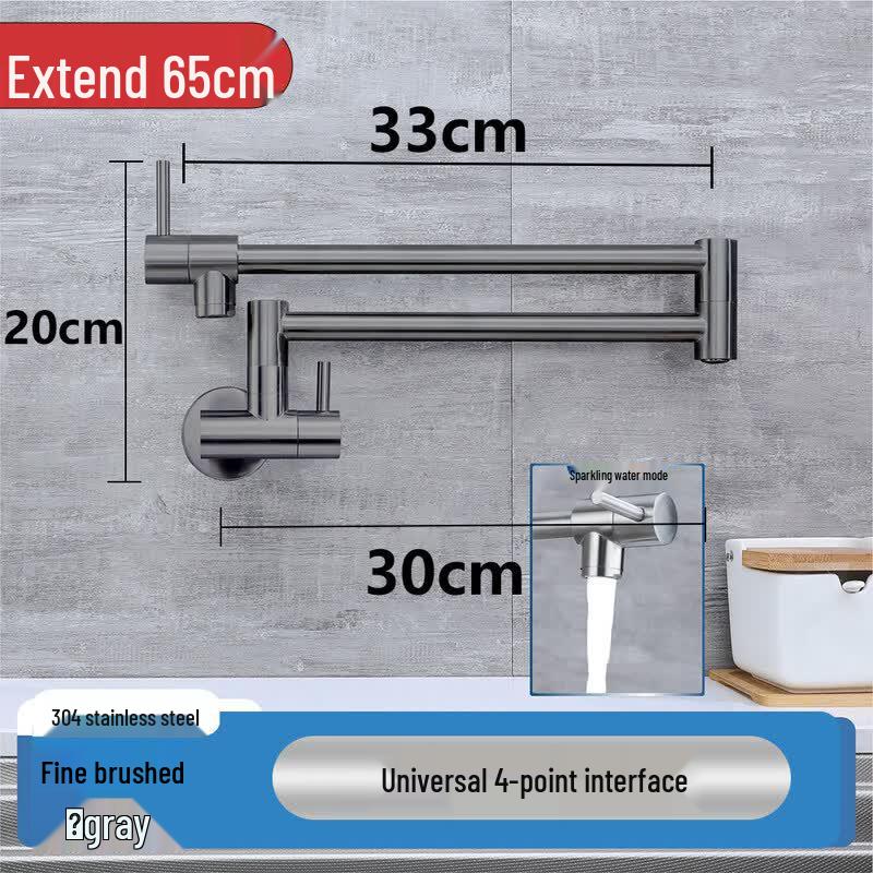 

Stainless Steel Folding Pull-Out Kitchen Faucet