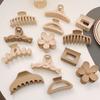 Large Frosted Brown Series Hair Clips Women Back Head Hairpin Korean Milk Coffee Shark Claw Clip Girls Hair Accessories