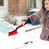 Car Ice Scraper and Brush 2in 1 Car Scraper Snow Brush Ergonomic Foam Grip Snow Cleaner for Car Window Ice Scraper for Car
