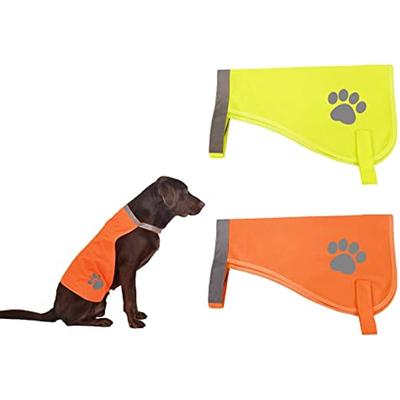 2PCS Reflective Dog Safety Vest High Visibility Velcro Closure Outdoor Day and Night Activities Protects Your Dog from Cars and Hunting Acaccidents (