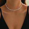 Minimalist Seed Bead Choker Necklace - Trendy Luxury Clavicle Chain Style