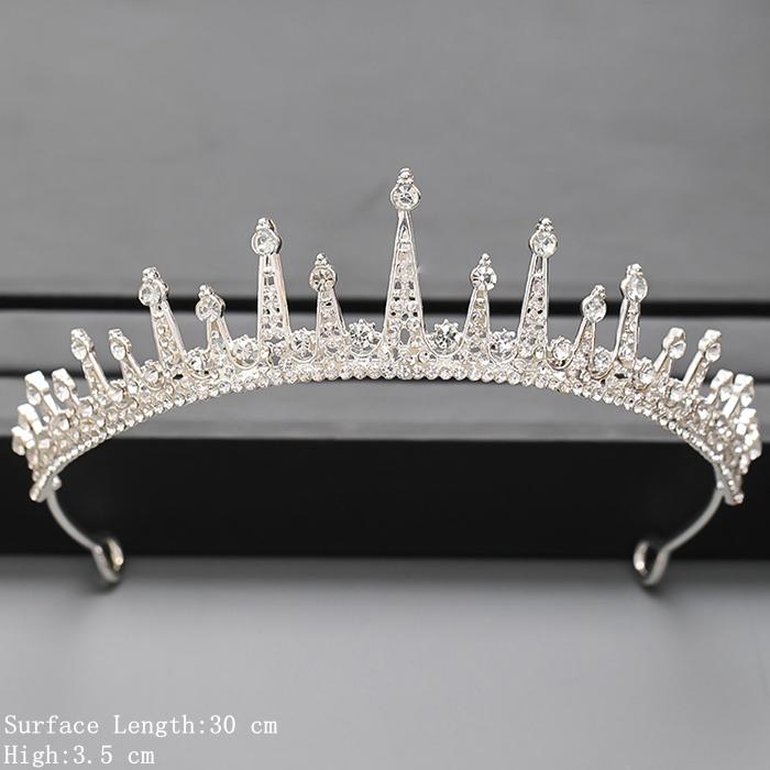 Coroană Culoare Argintie și Tiară Accesorii de Păr Pentru Femei Accesorii Nuntă Coroană Pentru Mireasă Cristal Stras Tiară Diademă