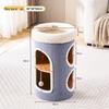 Miaolisi Space-Saving Cat Tree Tower with Scratching Barrel