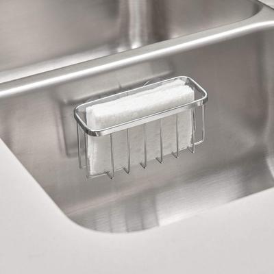 Rychloodtokový úložný koš s houbičkou Leštěná nerezová ocel Antideformovaný držák sání dřezu Kuchyňské příslušenství