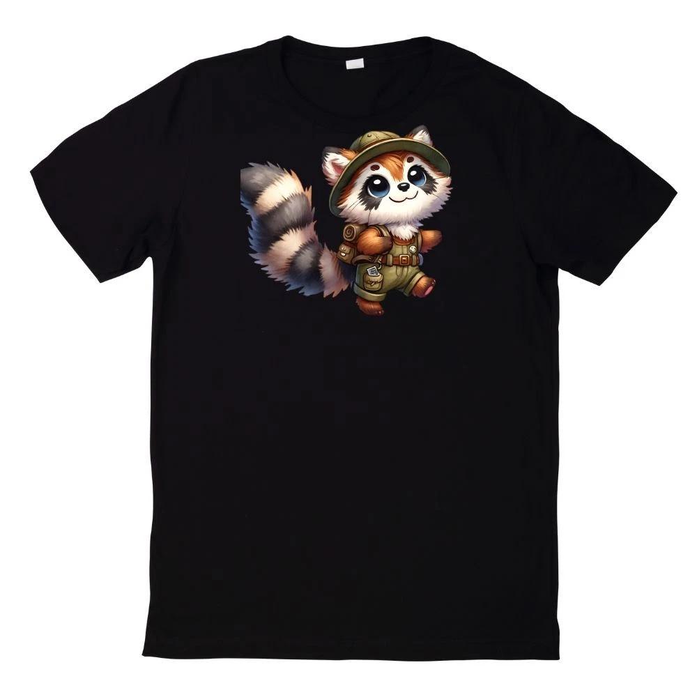 T-Shirt Süßer Waschbär Lustig Racoon Motiv M