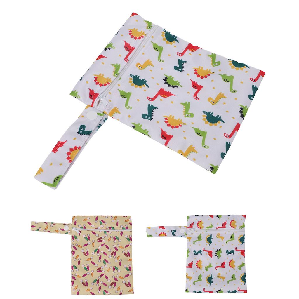 3pcs Wet Bag Water Resistant Reusable Portable Hanging Diaper Wet Bag for Home Travel