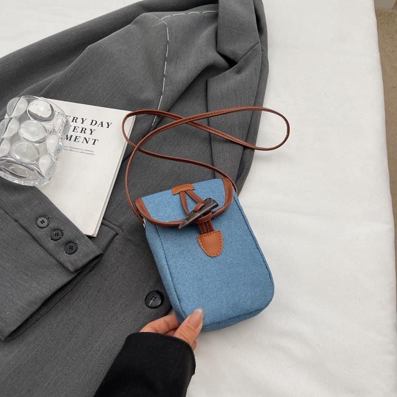 

Маленькая джинсовая сумка Niche design, женская, весна-лето 2025 года, сумка-мессенджер в иностранном стиле, сумка для мобильного телефона синий