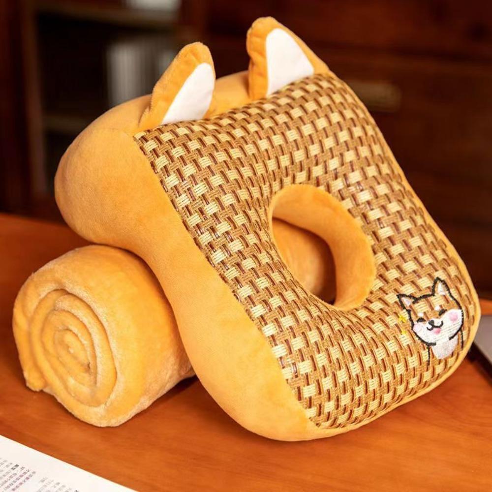 Hollow Breathable Office Plush Pillow Double-sided Cute Animal Neck Pillow  Dormitory