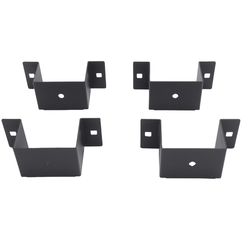 4 Pcs Trailer Stake Pocket Bracket High Strength Carbon Steel Trailer Rail Bracket for 2x4in Stakes