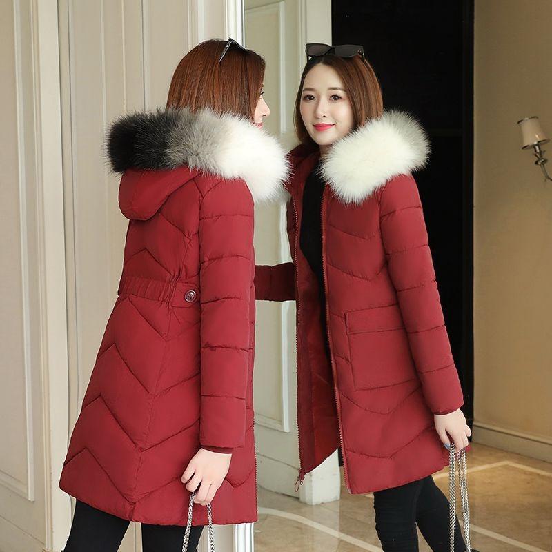 New Product Waist Slimming Mid-length Cotton Coat Women Windproof Warm Thickened Cotton Coat Women