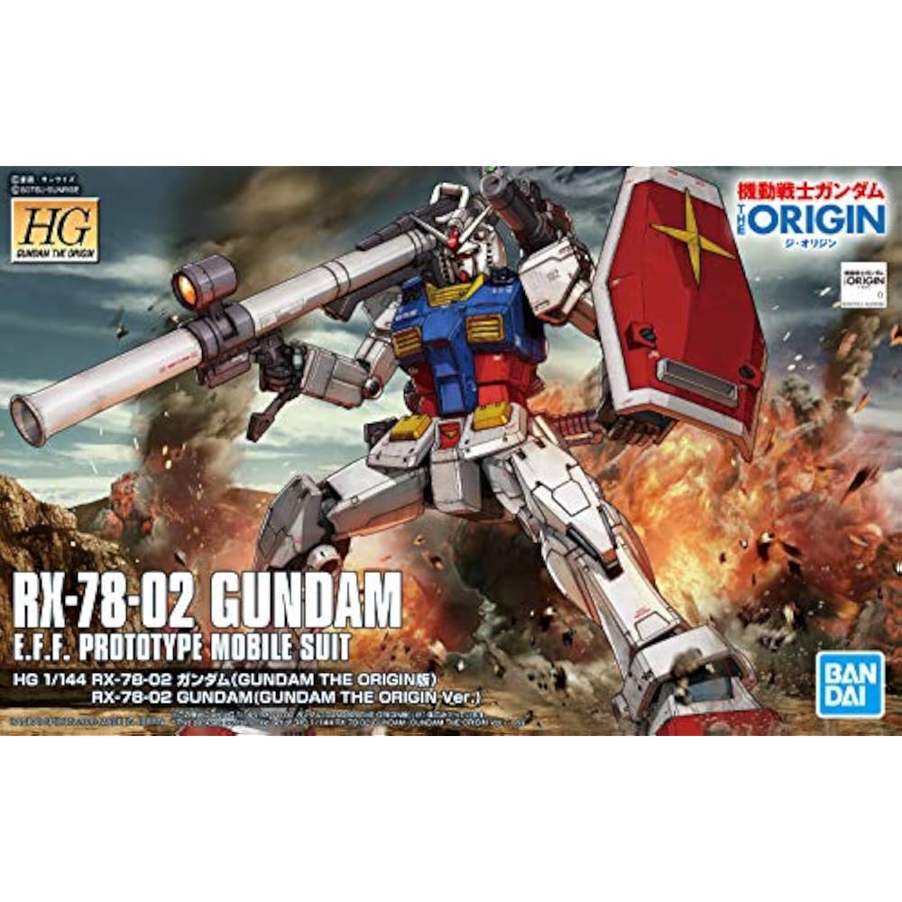 HG Mobile Suit Gundam The Origin RX-78-02 Gundam 1/144 scale color coded plastic model