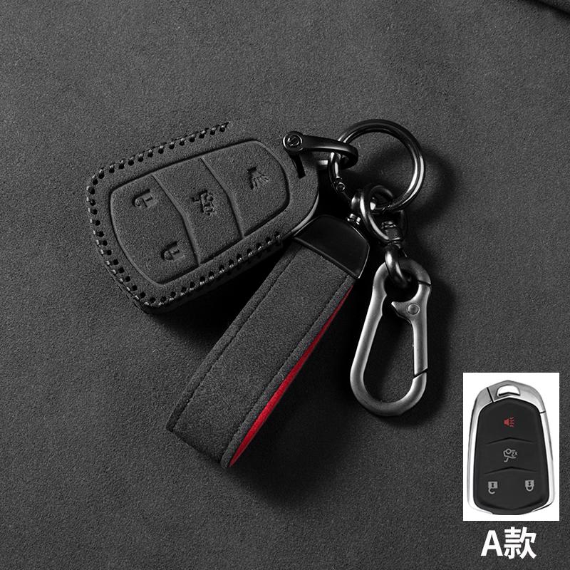 Sport Suede Leather Car Remote Key Case Cover For Cadillac CT6 ATS CTS XTS SRX XT5 Escalade XTS DTS ESV ELR Car Accessories