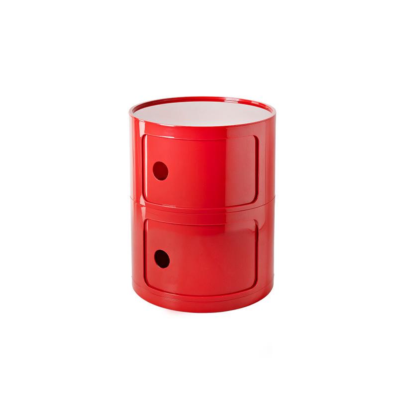 Table de Chevet Ronde Blanche Minimaliste Nordique - Moderne, Meuble Petit et Créatif au Design Simple