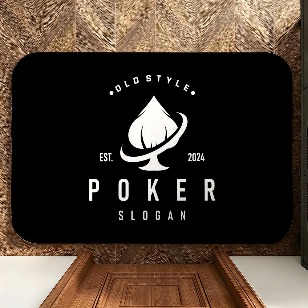Game P-Poker Suit A-Ace Floor Mat Soft Flannel Entrance Door Mat Non Slip Absorbent Bathroom Bedroom Floor Rug